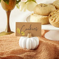 Kate Aspen 12PCS Place Card Holders (Place Cards Included), Table Number Holder for Weddings, White Pumpkin Photo Holder for Table Assignments at Bridal Showers or Anniversaries by KateAspen