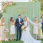 10ft x 7ft Sage Green Backdrop Curtain for Wedding Baby Shower Wrinkle Free Backdrop Drapes Panels for Parties Bridal Shower Birthday Photo Photography Polyester Fabric Background Decoration - Image 2