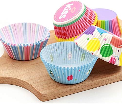 1000pcs Random Colorful Designs Christmas, Wedding Cake Decorating Baking Cups Cupcake Liners - Image 6
