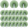 Pangda 60 Pack Folding Fans Round Paper Fans Assortment with Plastic Handle for Wedding Favor Party Bag Filler (Sage Green) by Pangda