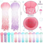 Retisee 12 Pcs Hanging Jellyfish Paper Lanterns, Gradient Color - Image 3