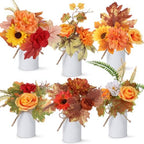 Zeyune 6 Set Artificial Centerpiece, Yellow, Orange, Red, Stylish Style by Zeyune