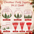 Honeydak 210 Pcs Christmas Plates and Napkins Party Supplies - Image 3