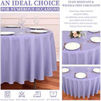 Showgeous 90 Inch Lavender Round Tablecloths, Polyester Table Covers - Image 6