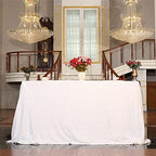 SquarePie Sequin Tablecloth 90x132 Inch White for Wedding Party - Image 5