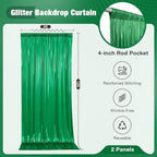 10x10FT Green Sequin Backdrop Curtain for Party - 2 Panels 5x10FT Wrinkle-Free Shimmer Drapes for Birthday, Wedding, Christmas, Decorations & Photography - Image 5