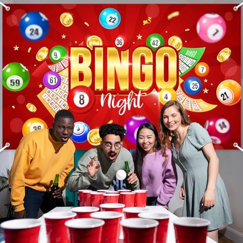 Avezano Bingo Backdrop Bingo Party Decorations Game Night Decorations - Image 5