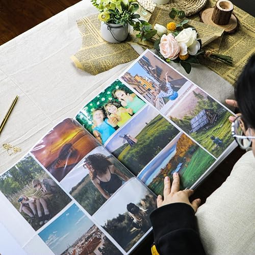 Holoary Photo Album 4x6 600 Photos 5 Pictures Per Page, 4”x6” Picture Album, Linen Fabric Cover Big Picture Book for Photos, 4x6 Photo Albums for Family Weddings Travel Memories(Dark Green) - Image 6