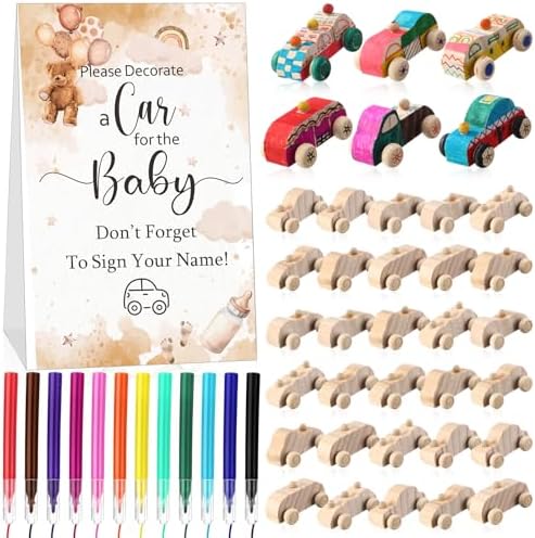 WinnerWhy Baby Shower Games Decorate a Car Craft Kit, Brown Bear by WinnerWhy