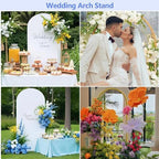 HEMMOTOP Metal Arch Backdrop Stand and Cover Set, White, 6ft - Image 6