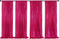 Poise3EHome Hot Pink Sequin Backdrop Curtains,4 Panels 2FTx8FT Glitter Background for Party Birthday Party Baby Shower Wedding Christmas Thanksgiving Halloween Holiday Festival Decor by Poise3EHome