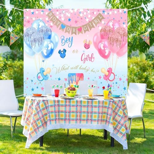 Gender Reveal Boy or Girl Photography Backdrop, 10x10FT - Image 4