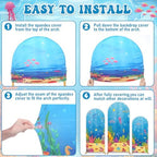 3Pcs Under the Sea Arch Backdrop Covers Ocean Animal Party Decorations - Image 4