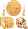 Ziliny 4 Set Baby Shower Prizes, Honey Bee Cheese Board Gifts, Round by Ziliny