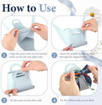Kacctyen 50 Pack Mini Leather Purse Gift Bags PU Wedding, Sky Blue - Image 3
