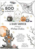 Halloween Ghost Baby Shower Invitation, A little boo is almost due by Handmade
