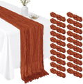 20 Pack Terracotta 17 x 108 Inch Cheesecloth Table Runner - Boho Gauze Sheer Fabric for Wedding Baby Shower Party Home Decor by Unknown