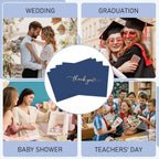 200 Pack Thank You Cards with Envelopes & Stickers Navy Blue - Image 5