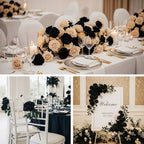 Auihiay 60PCS Black Roses, Fake Roses, Artificial Roses, Velvet Silk - Image 6