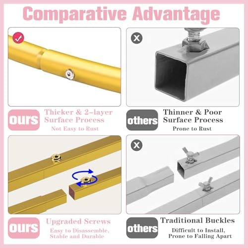 6FT Gold Metal Arch Backdrop Stand and White Spandex Arch Cover Set - Image 6