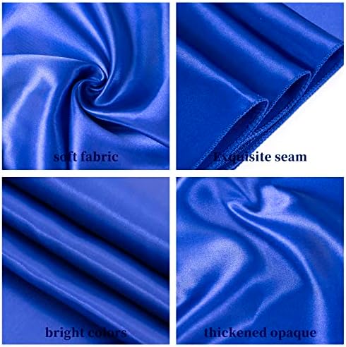 60 Pcs Royal Blue Chair Sashes Satin Chair Bows Sashes for Party, Hotel, Wedding, Reception, Restaurant Event Decoration (7 x 108 inch) - Image 3
