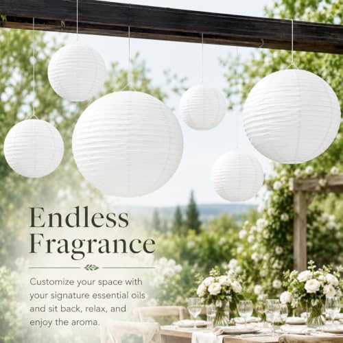 8 Pcs 16/30 Inch Large White Paper Lanterns Jumbo Hanging Party Decorations - Image 5