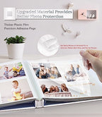 Artfeel Photo Album Self Adhesive Scrapbook Album for 3x5 4x6 5x7 8x10 Pictures, 60 Pages Linen Cover with Display Window DIY Photo Book,Ideal Gifts for Family Travel Wedding Baby - Image 3