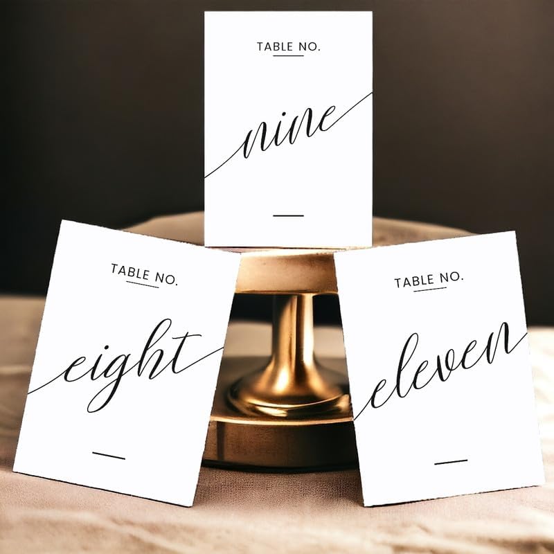 Alphabet Design Table Number Cards Double Sided Party Table Numbers for Reception Baby Shower Anniversary Birthday Bridal Party 5x7 100 Pcs - Image 3