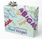 AOFUN Custom Name Text Wrapping Paper - Birthday & Christmas Personalized Gift - 5 Rolls, 58" x 23" Each by Unknown