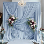 10ft×15ft Dusty Blue Backdrop Curtain for Wedding Parties by PartyVillage