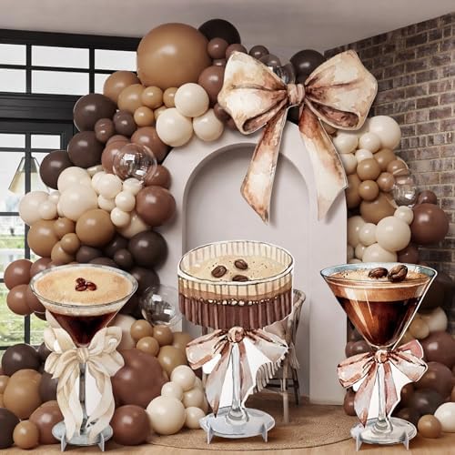 4 Pcs A Tini Bit Older Cardboard Cutout Espresso Martini Bow Birthday Party Decoration Martini Coffee Cardboard Cutout for Bar Women Girls Bachelorette Night Photo Backdrop Bridal Shower by Unknown