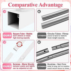Asee'm White Metal Wedding Arch Backdrop Stand Set of 3 (7.2FT, 6.6FT, 6FT) - Image 3