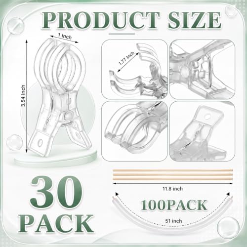 Amyhill 30 Pack 3.5 Inch Balloon Arch Clips 100 Pcs 260 Long Balloons Kit - Image 2
