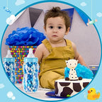 Tessco for you 2 Pcs 15in Jumbo Baby Bottle Bank Baby Shower, Blue - Image 4