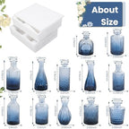TBWIND 12Pcs Blue Glass Bud Vases Set, Small Vases for Flowers - Image 2