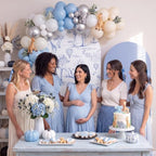 Moukeren Blue Toile De Jouy Arch Backdrop Cover 6ft and 7.2ft - Image 7