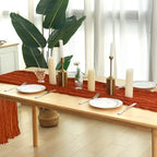12 Pack Terracotta Cheesecloth Table Runner 120 Inch Boho Wedding Decor - Image 6