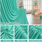 20ft×15ft Mint Green Backdrop Curtain for Wedding Parties - Image 3