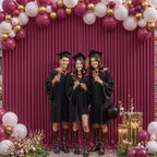 10x10 Burgundy Backdrop Curtain for Parties Wedding Wrinkle Free Maroon Photo Curtains Backdrop Drapes Fabric Decoration for Birthday Engagement Ceremony 5ft x 10ft,2 Panels - Image 4