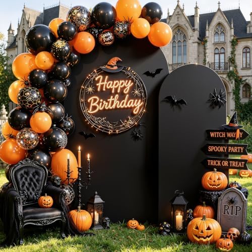 7.2ft 6ft Black Arch Backdrop Cover Set of 2-Wedding Arch Cover - Image 5