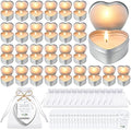 Treela 30 Sets Heart Shaped Candle Wedding Favors by Treela