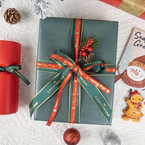 NESCCI Dark Green Matte Wrapping Paper,Gift Wrapping Paper-3 Roll - Image 4
