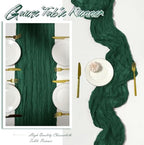 30 Pack Emerald Green Cheesecloth Table Runner 17 x 108 inch Cheese Cloth Table Runners 9ft Green Table Runner Rustic Romantic Sheer Gauze Runner for Wedding Party Baby Shower Table Decoration - Image 6