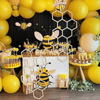 Silipull 2 Pcs 22 x 12 Inch Large Wood Honeycomb Decoration Honeycomb Wall Decor Wood Hexagon Decor Bee Wall Hanging Decoration for Living Room Garden Bedroom Office Home Party(Wood Color) - Image 4