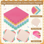 Zhehao 175 Pcs Candy Colors Party Plates Cups Napkins Set - Image 5