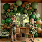 Camo Balloon Arch Garland Kit with Banner Leaves, 115PCS Double Stuffed - Image 5