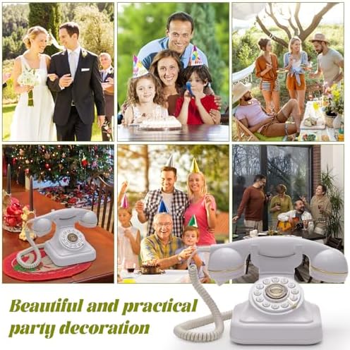 Audio Guest Book Wedding Phone can Record Customized Audio Guest Books for Weddings, banquets and Parties, and it Supports Playing Guests' Voice Message Information on The Device Itself.White - Image 5