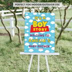 Andaz Press Its A Boy Story Baby Shower Decorations, 16"x20" Personalized Welcome Baby Shower Sign Decor, Its A Boy Story Sign In Guest Book Alternative - Image 6