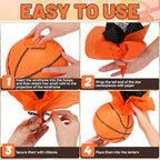 72 Pieces Basketball Paper Lanterns Centerpieces Decorations Basketball Lanterns Table Centerpieces with Metallic Foil Centerpiece Wrapping Paper and Ribbons for Birthday Party (72 PCS，Basketball) - Image 3