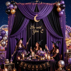 15ft x 10ft Purple Backdrop Curtains, Wrinkle Free Drapes Back Drop Cloth - Image 4